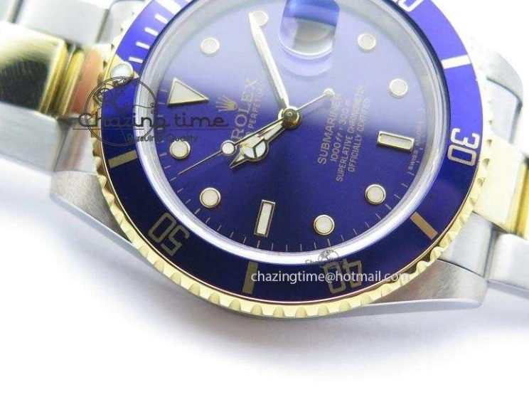 MiroTime 1231 Stretchable Submariner BP Maker 16613 Blue Dial SS YG Case On SS YG Bracelet A 3877